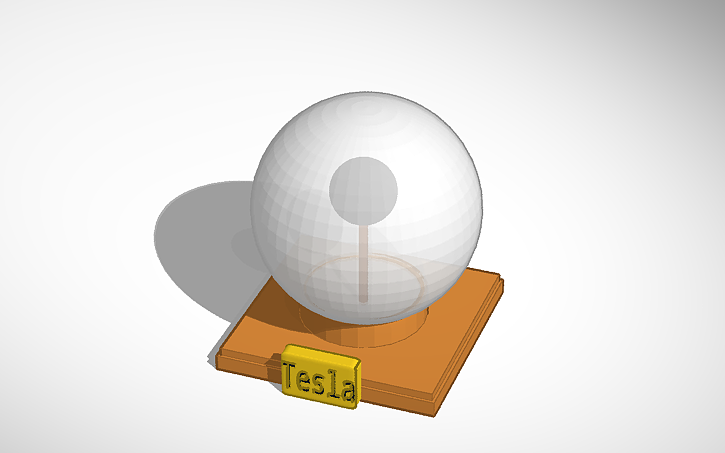 3D design Tesla coil / Bobina de Tesla - Tinkercad