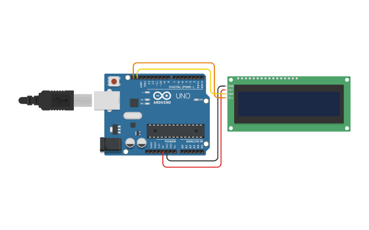 Circuit design LCD-მონიტორი - Tinkercad