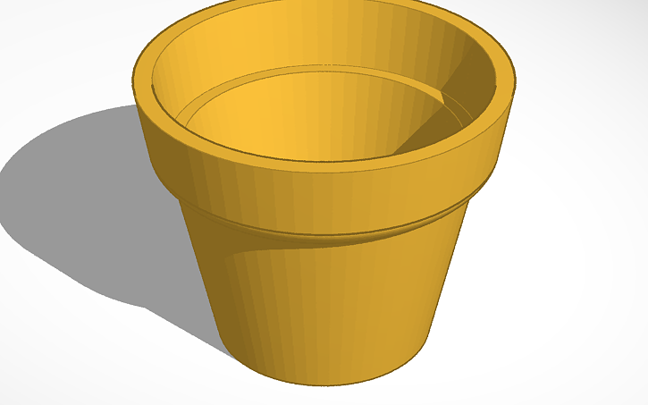 3D design Flower Pot - Tinkercad