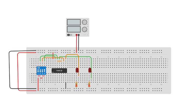 Circuit design LT738_LAB3_4-2 encoder - Tinkercad