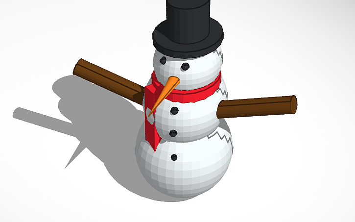 3D design snowman - Tinkercad