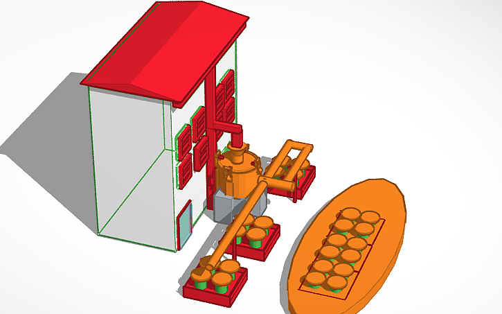 3D design rain water system - Tinkercad