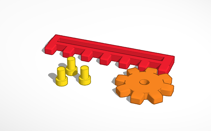 3D design Rack & Pinion - Tinkercad