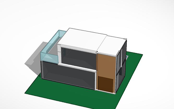Modern Tinker 3D design modern house - Tinkercad
