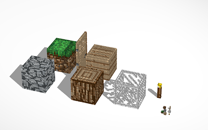 3D design minecraft blocks - Tinkercad
