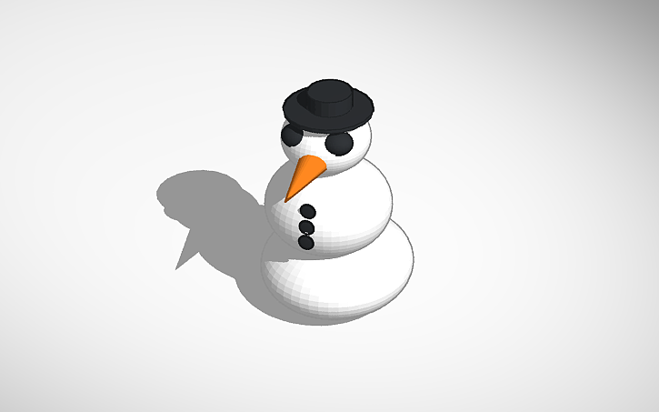 3D design JC- Snow_Man 1 - Tinkercad