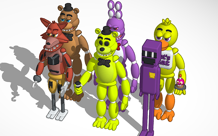 3D design FNAF 1 - Tinkercad