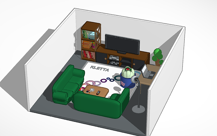 3D design living room - Tinkercad