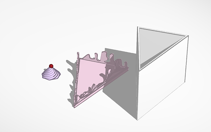 3D design 3D printable cake-shaped container - Tinkercad