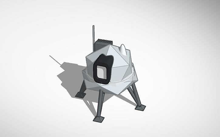 Solidworks Spacelander Design 3D design Lunar lander GAE - Tinkercad