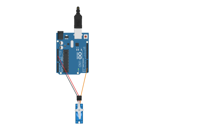 Circuit design 1 servo programming - Tinkercad