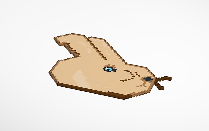 3D design TF10D day 1 - Pixel rabbit - Tinkercad