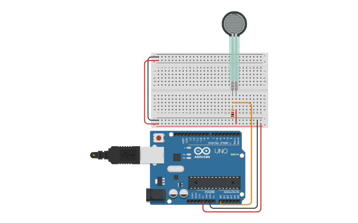 Circuit design FSR Demo - Tinkercad