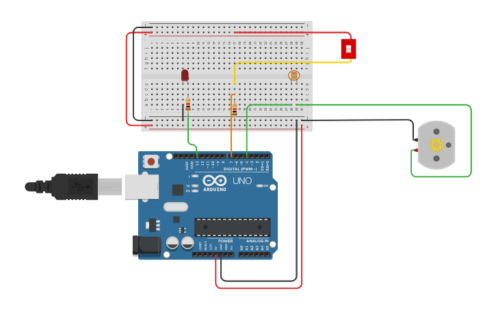 Circuit design Arduino Controlled Motor - Tinkercad