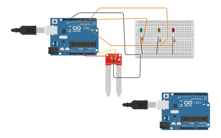 Circuit design Smart Plant Pot (Soil Moisture Sensor using Arduino UNO ...
