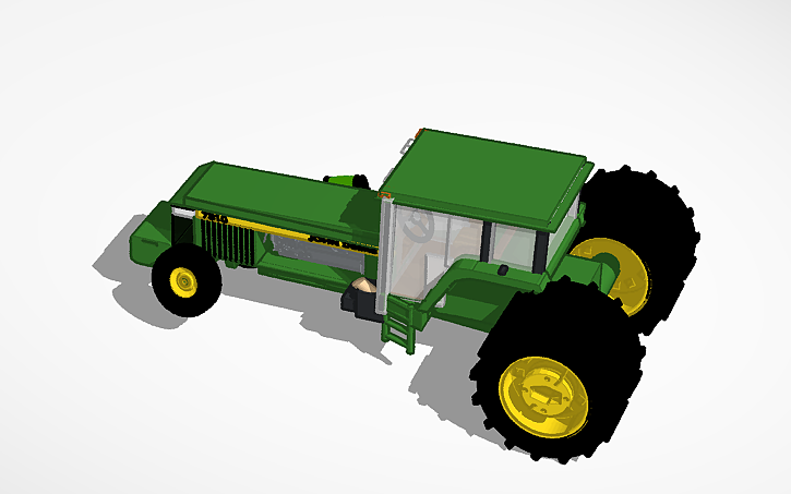 3D design Custom John Deere pulling tractor - Tinkercad