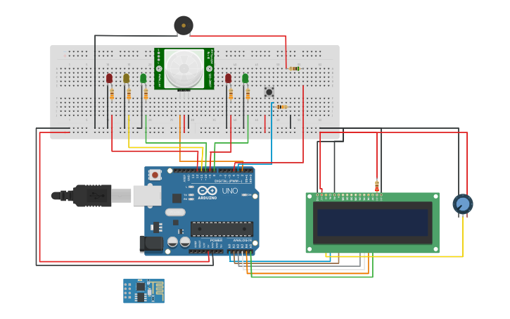 Circuit design Projeto Arduino e Tinkercad - Tinkercad