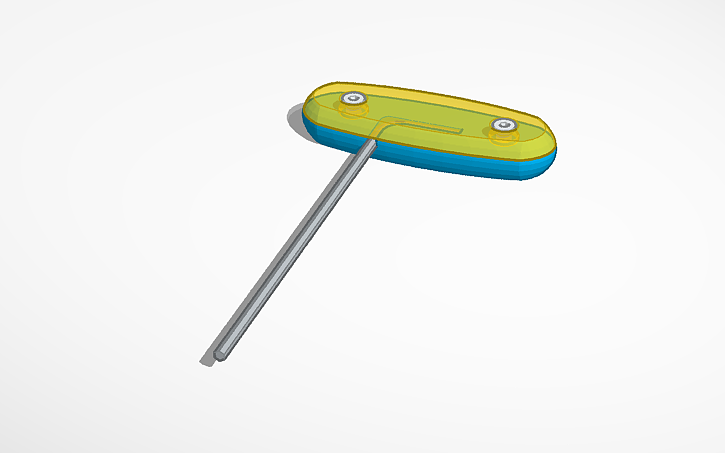 3D design Hex Key T-Handle Offset - Tinkercad
