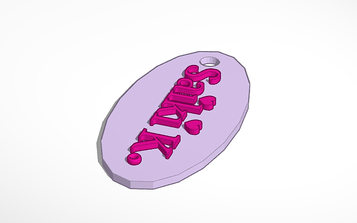 3D design key chain - Tinkercad