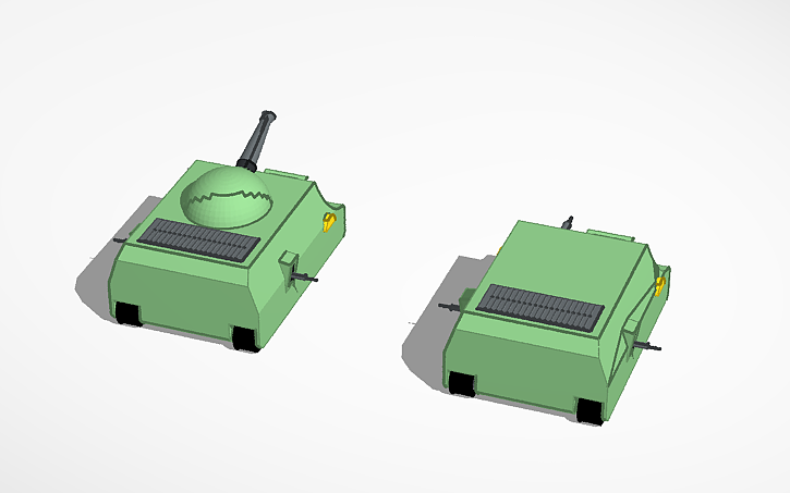 3D design (CENTAURA) Cetus Tanks Male and Female - Tinkercad