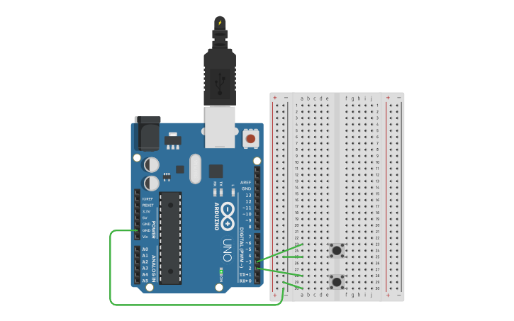 Circuit design External Interrupts Arduino Library - Tinkercad
