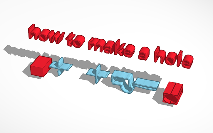 3D design how to make a hole - Tinkercad