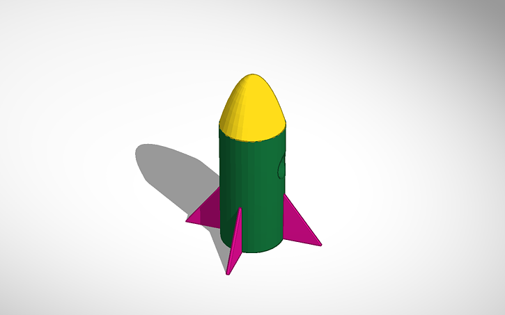 3D design rocket - Tinkercad