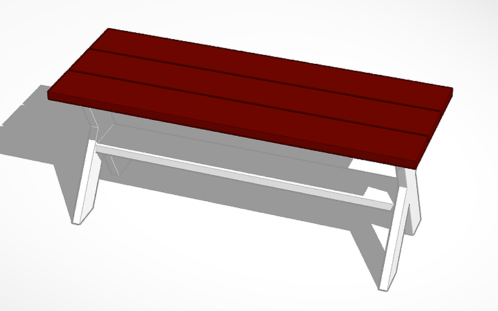 Modern Tinker 3D design modern table - Tinkercad