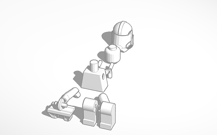 3D design lego clone trooper - Tinkercad