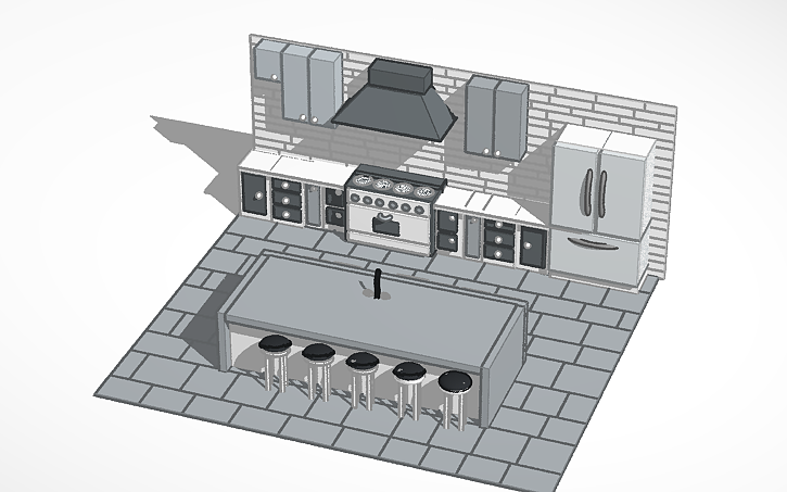 3D design Modern Kitchen - Tinkercad