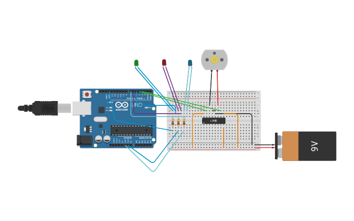Circuit design Arduino Single Motor Forward and Reverse Circuit with ...