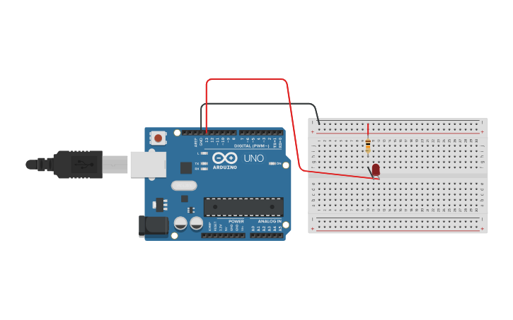 Circuit design led - Tinkercad
