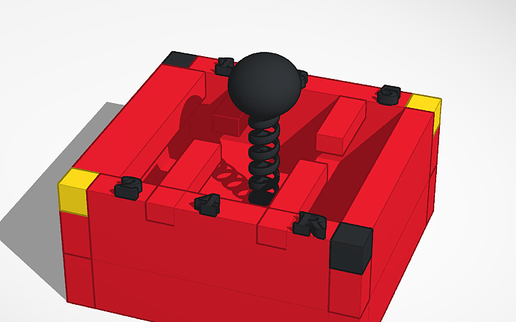 3D design stick shift fidget - Tinkercad