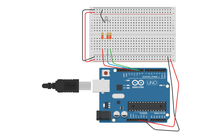 Circuit design RGB tutorial - Tinkercad
