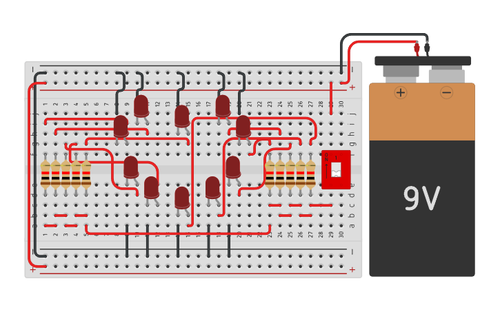 Circuit design LED Heart Gift - Tinkercad