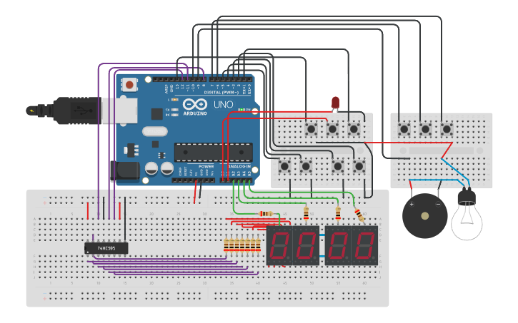 Circuit design CountDown Timer - Tinkercad