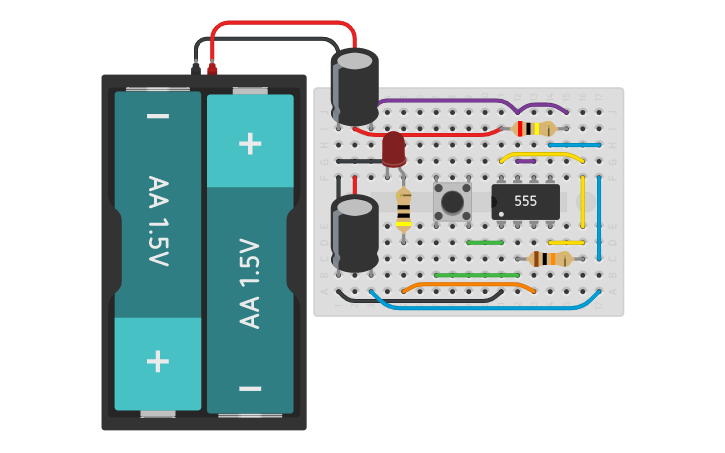 Circuit design Simple Timer Circuit - Tinkercad