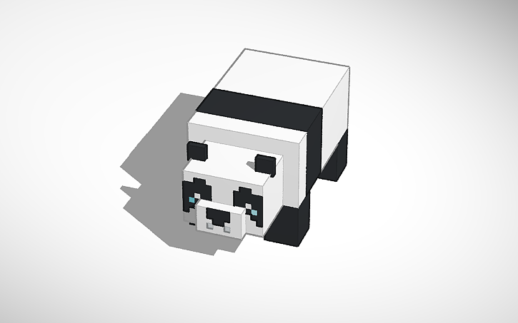 3D design Minecraft Panda - Tinkercad