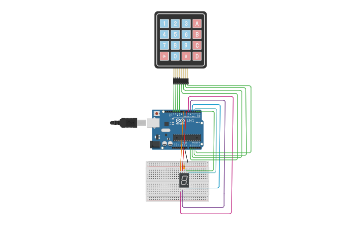 Circuit design KEYPAD - Tinkercad