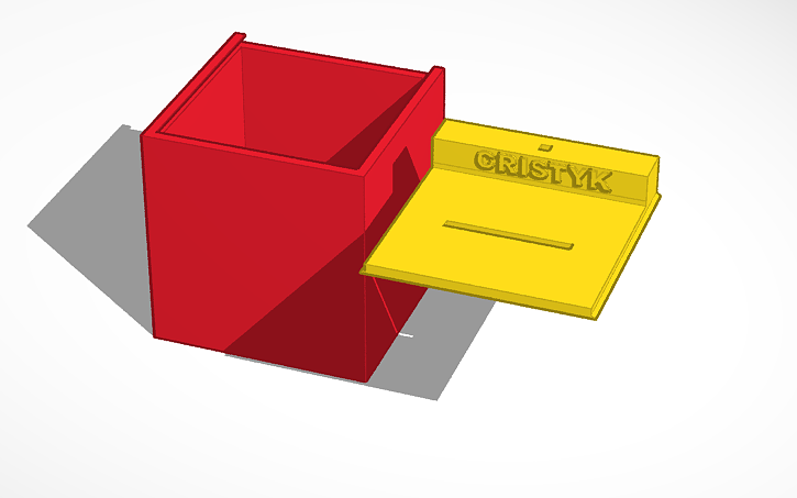 3D design Coin box - Tinkercad