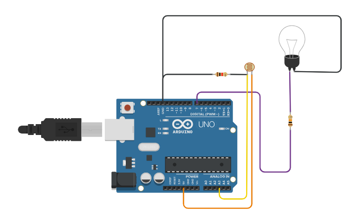 Light Sensor Using Arduino Circuit design Light Sensor using Arduino - Tinkercad