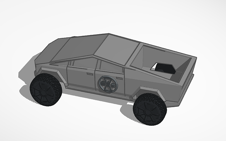 3D design tesla Cybertruck - Tinkercad