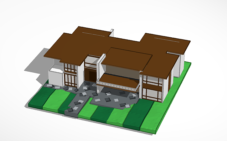 Modern Tinker 3D design modern home. - Tinkercad