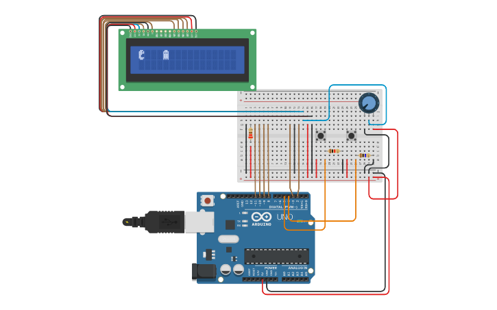 Pacman Arduino Circuit design Pac-man_arduino - Tinkercad
