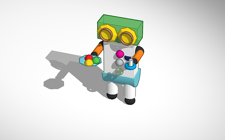 3D design robot asistente de casa - Tinkercad