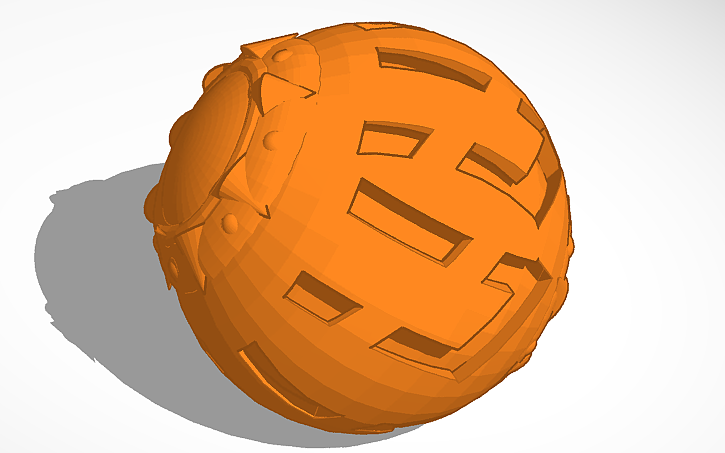 3D design green goblin pumpkin bomb - Tinkercad