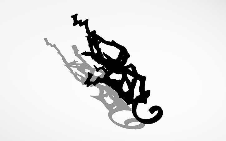3D design Symbiote Hand Mod for Marvel Legends - Tinkercad