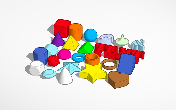 3D design Supercharged basic shapes - Tinkercad