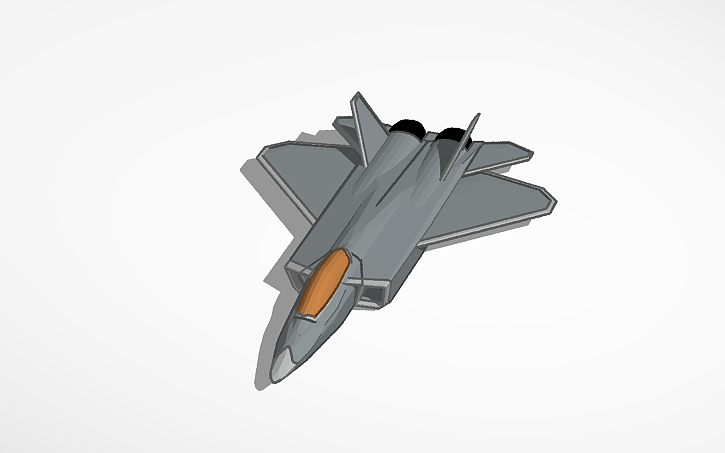 3D design Lockheed Martin/Boeing F-22A Raptor (Oct. 2024) - Tinkercad