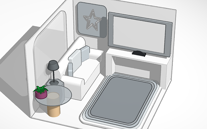 3D design Modern Living Room - Tinkercad